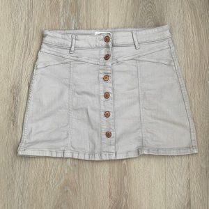 Forever 21 Grey Button Up Skirt